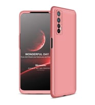 Microsonic Realme 7 Kılıf Double Dip 360 Protective Rose Gold