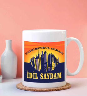 Kişiye Özel Gayrimenkul Uzmanı Tasarımlı Beyaz Kupa