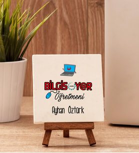 Bilgisayar Öğretmenine Hediye Taş Dekor