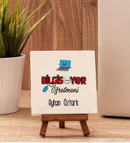 Bilgisayar Öğretmenine Hediye Taş Dekor