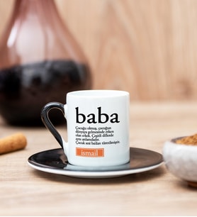 Baba Kelime Anlamı Siyah Türk Kahvesi Fincanı