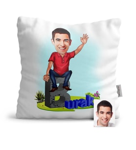 BK Gift Kişiye Özel İsimli Karikatür  Yastık  6