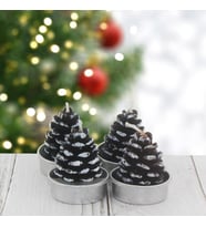 4 Adet 4cm Kozalak Tealight Mum