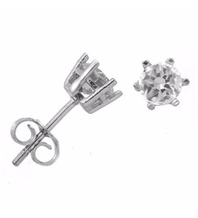 Küpe Tektaş 1,20 Gram 14 Ayar Altın