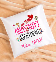 Mesajlı Anasınıfı Öğretmeni Hediye Yastık