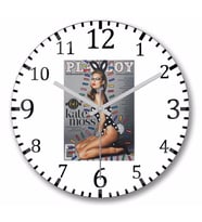 Play Boy Kate Moss Duvar Saati Bombeli Gercek Cam