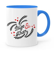BK Gift Kişiye Özel Sevgililer Günü Temalı Mavi Kupa Bardak  31