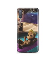 Baby Groot Tasarım Süper Şeffaf Silikon Telefon Kılıfı Samsung A7 (2018)