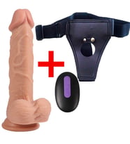 Uzaktan Kumandalı 20 Farklı Titreşimli Damarlı Takma Penis