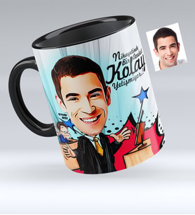 BK Gift Kişiye Özel Bay Avukat Karikatürlü Siyah Kupa Bardak  3