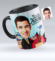BK Gift Kişiye Özel Bay Avukat Karikatürlü Siyah Kupa Bardak  3