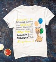 Kişiye Özel Yeni Doğan Bebek Tişörtü