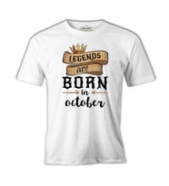 Legends Born in October - Edict Beyaz Erkek Tshirt
