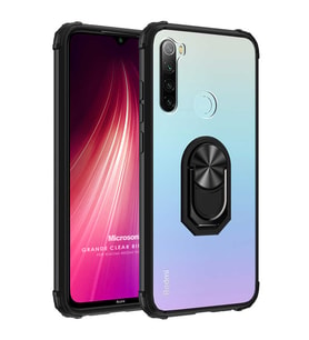 Microsonic Xiaomi Redmi Note 8 Kılıf Grande Clear Ring Holder Siyah