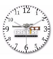 Free  Fire  Granade Duvar Saati Bombeli Gercek Cam