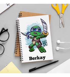 Ninja Kaplumbağalar Defteri Kişiye Özel