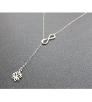 Sonsuzluk Lotus Çiçeği 925 Ayar Gümüş Kolye