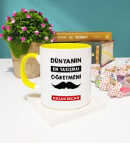 Dünyanın En Yakışıklı Öğretmeni Kupa Bardak Sarı