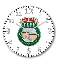 Friends Central Perk Duvar Saati Bombeli Gercek Cam