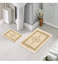 Banyo Halısı Ikili Klozet Takımı Kaymaz Tabanlı (60 xm x 100 cm + 40 cm x 60 cm) 