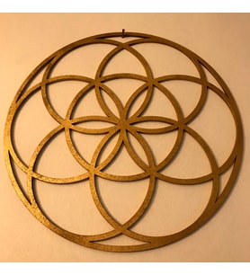 Ahşap Yaşam Tohumu (Altın)