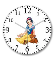 Branca De Neve Duvar Saati Bombeli Gercek Cam