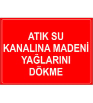 MIGNATIS - Atık Su Kanalına Madeni Yağlarını Dökme Levhası - Sac Malzeme 35x50cm
