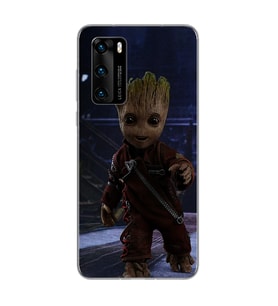 Baby Groot Tasarım Süper Şeffaf Silikon Telefon Kılıfı Huawei P40