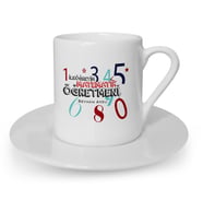 BK Gift Kişiye Özel İlköğretim Matematik Öğretmeni Türk Kahvesi Fincanı