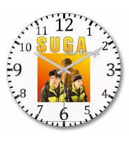Bts Suga Min Yoongi Duvar Saati Bombeli Gercek Cam
