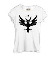 Arma - Çift Başlı Kartal Beyaz Kadın Tshirt