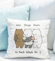 We Bare Bears 3'lü Kişiye Özel Yastık