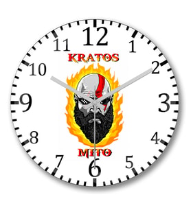 Kratos Mito Duvar Saati Bombeli Gercek Cam
