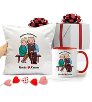 Birlikte Yaşlanalım Yastık ve Kupa Set (Model 1)