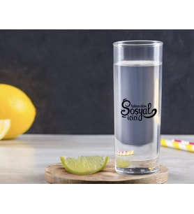 BK Gift Kişiye Özel Renkli Baskılı Sosyal İçici Tasarımlı Vodka Bardağı-2 (Beyaz)