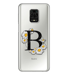 Papatya Harf Tasarım Süper Şeffaf Silikon Telefon Kılıfı Xiomai Redmi Note 9 Pro