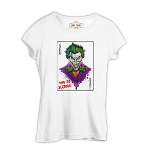 Joker - In Cards Beyaz Kadın Tshirt