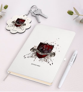 BK Gift Kişiye Özel Özel Harekat Beyaz Defter Kalem ve Anahtarlık Hediye Seti-2 (Model 1)