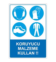 MIGNATIS - Koruyucu Malzeme Kullan Levhası - Sac Malzeme 25x35cm