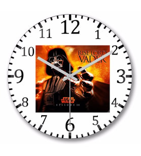 Star Wars Dart Vader Duvar Saati Bombeli Gercek Cam
