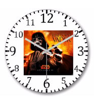 Star Wars Dart Vader Duvar Saati Bombeli Gercek Cam