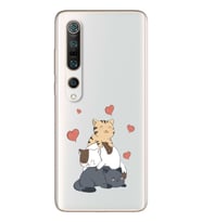 Kedi Kardeşler Tasarımlı Süper Şeffaf Silikon Telefon Kılıfı Xiomai Mi10-pro