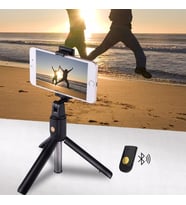 Sabitlenebilir Cep Telefon Tutucu Ayarlanabilir Taşınabilir 3 Ayaklı Tripod Selfie Çubuğu (Karışık)