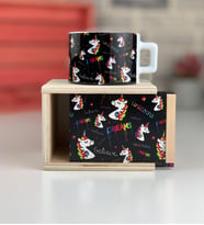 Unicorn Ahşap Kutulu Kupa