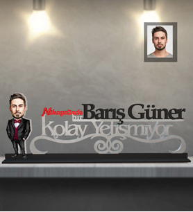 Kişiye Özel Patron Karikatürlü Kolay Yetişmiyor Ahşap Biblo Bay-24