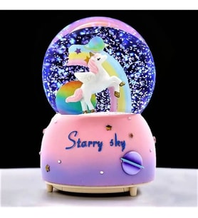 Kar Küresi Karışık Renkler Unicorn
