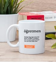 Öğretmen Kelime Anlamı Beyaz Kupa Bardak