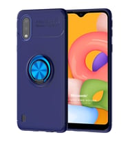 Microsonic Samsung Galaxy A01 Kılıf Kickstand Ring Holder Lacivert