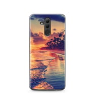 Sahil Tasarımlı Süper Şeffaf Silikon Telefon Kılıfı Huawei Mate 20 Lite