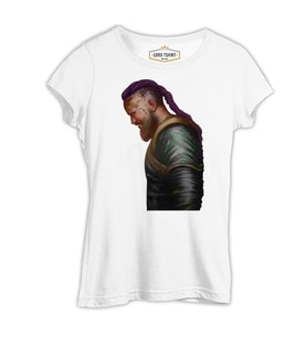 Vikings - Ragnar III Beyaz Kadın Tshirt